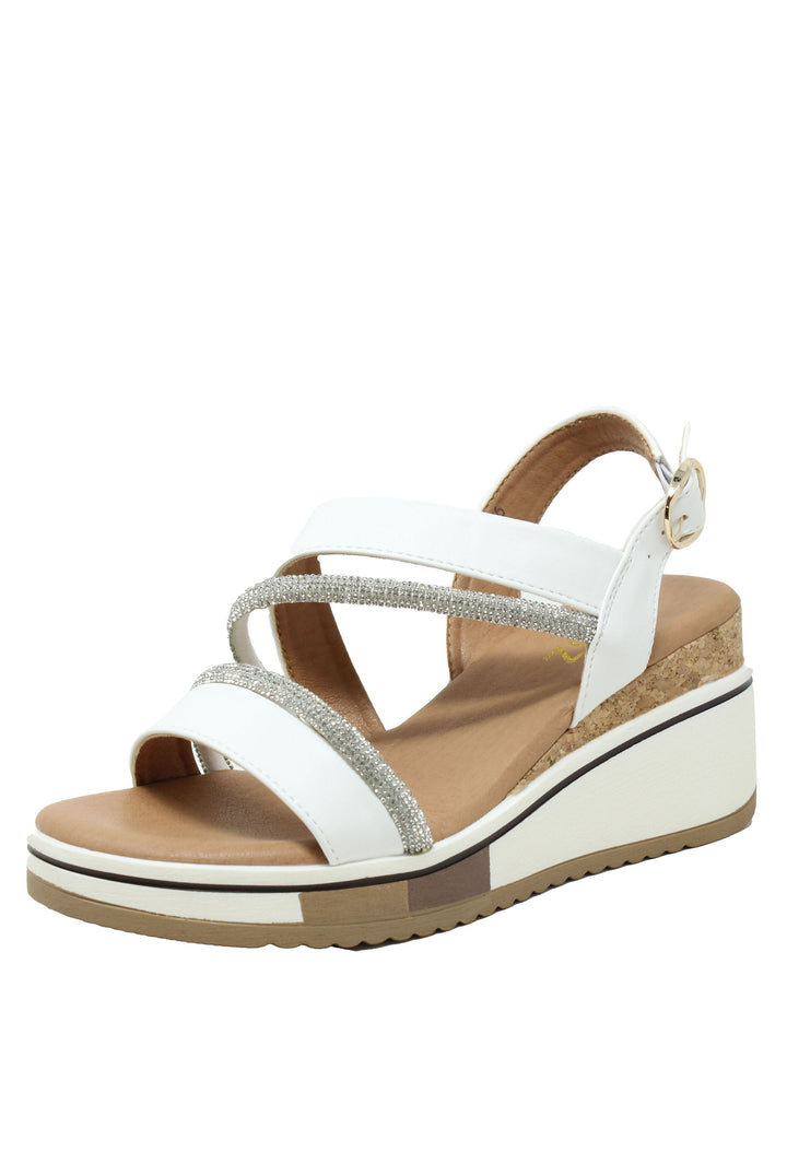 Diamante Strap Wedge Sandal