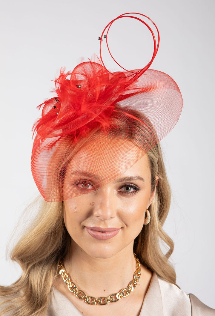 Feather & Diamante Detail Fascinator