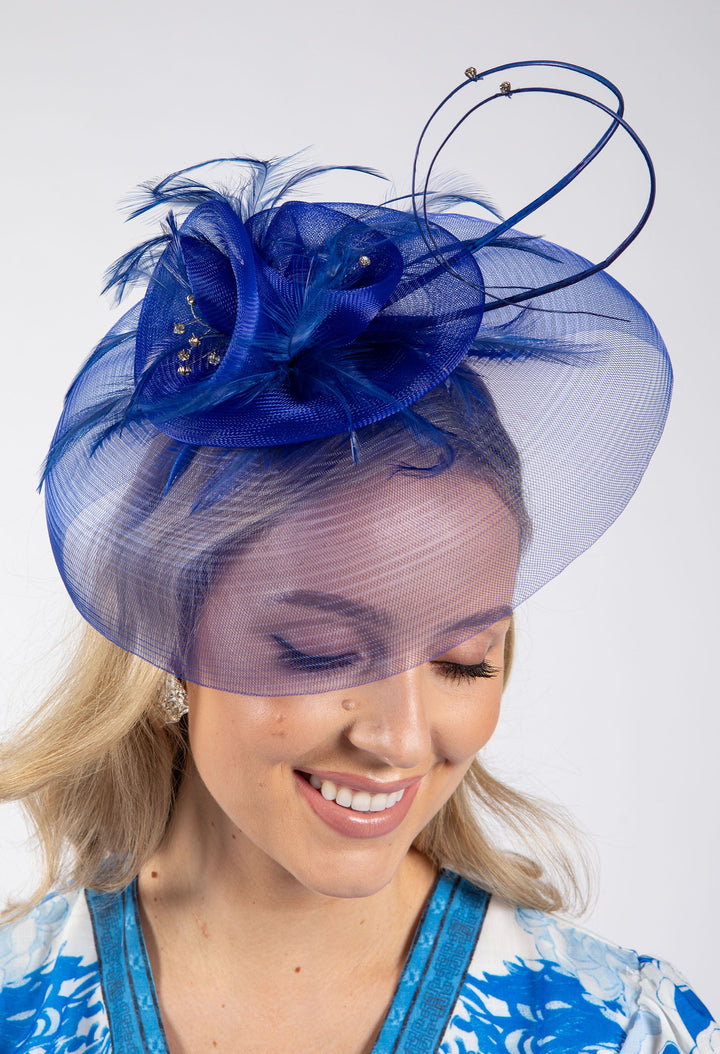 Feather & Diamante Detail Fascinator