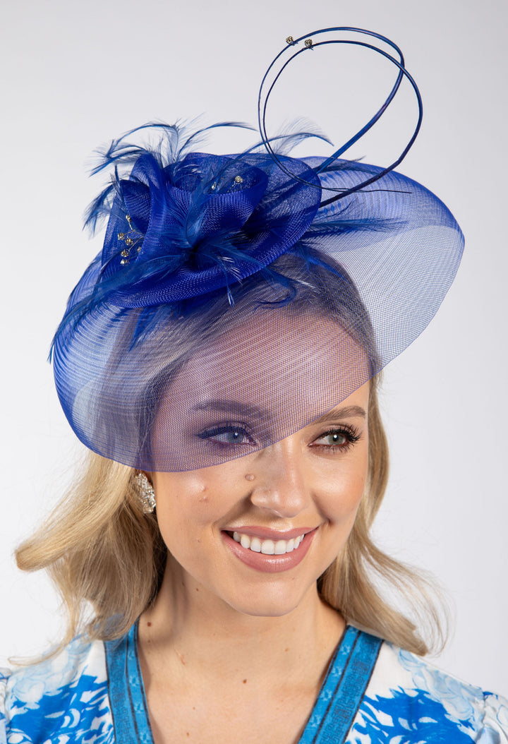 Feather & Diamante Detail Fascinator