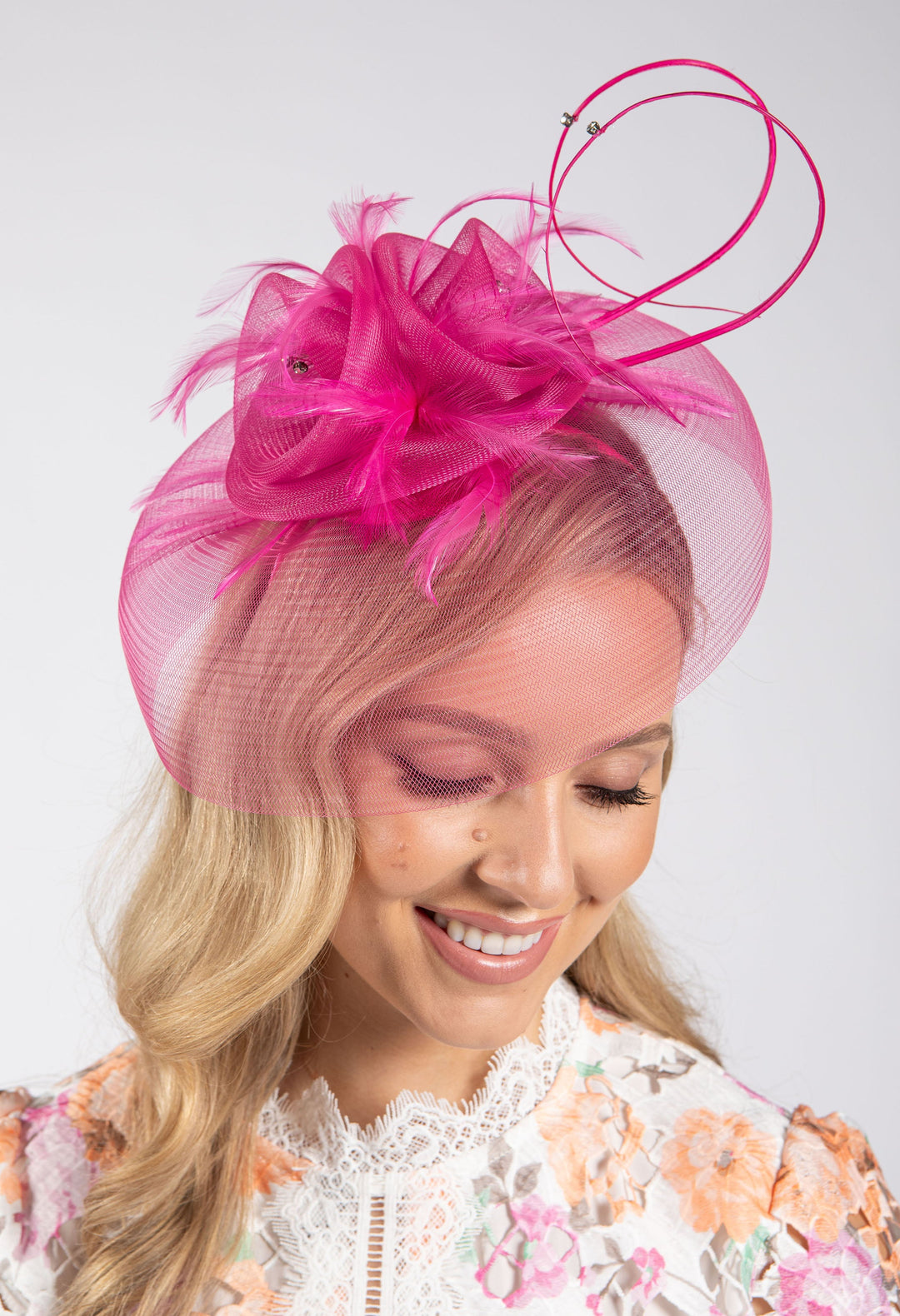 Feather & Diamante Detail Fascinator