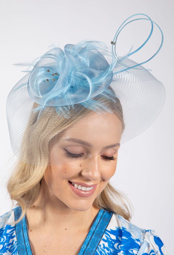 Feather & Diamante Detail Fascinator