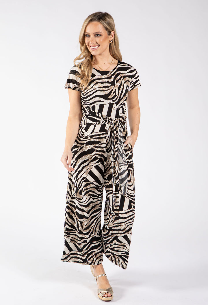 Zebra Print Jumpsuit