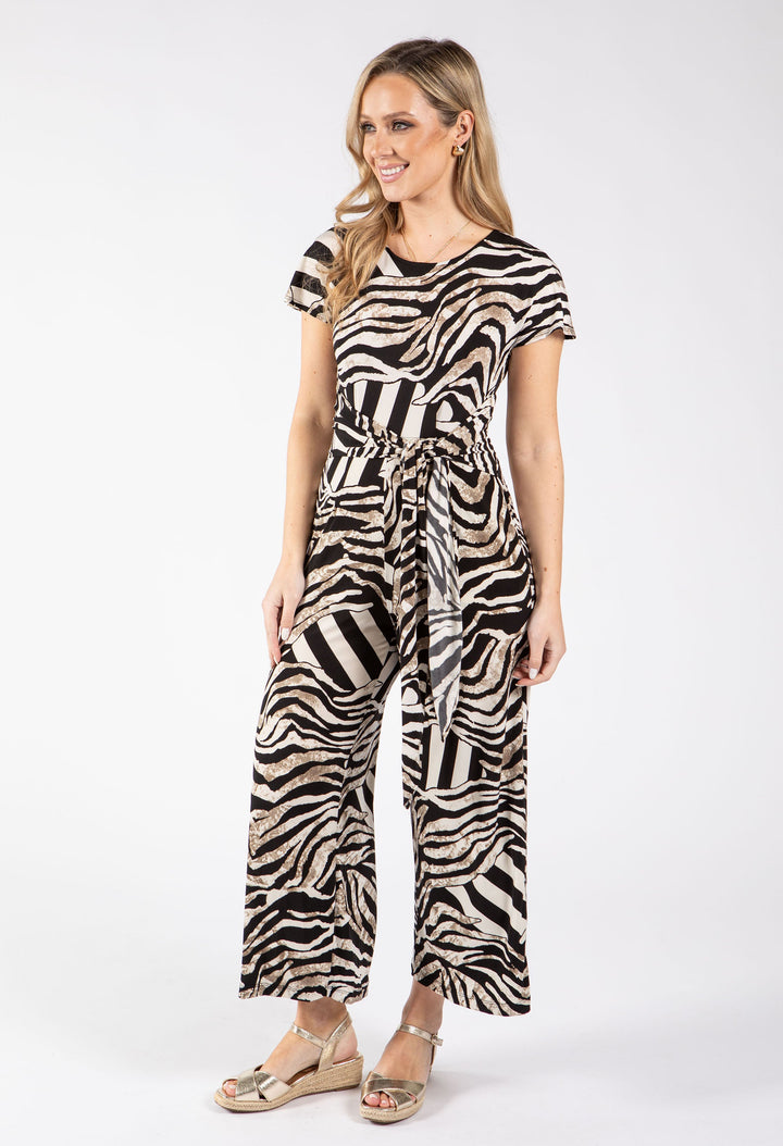 Zebra Print Jumpsuit