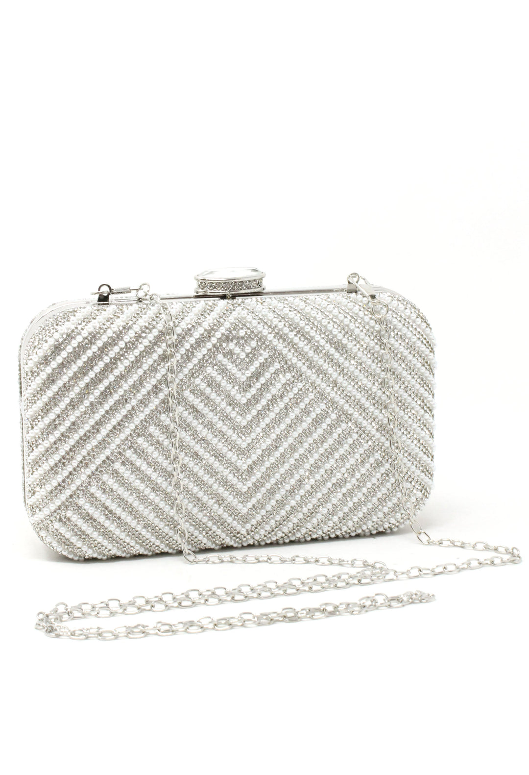 Pearl and Diamante Clutch Bag