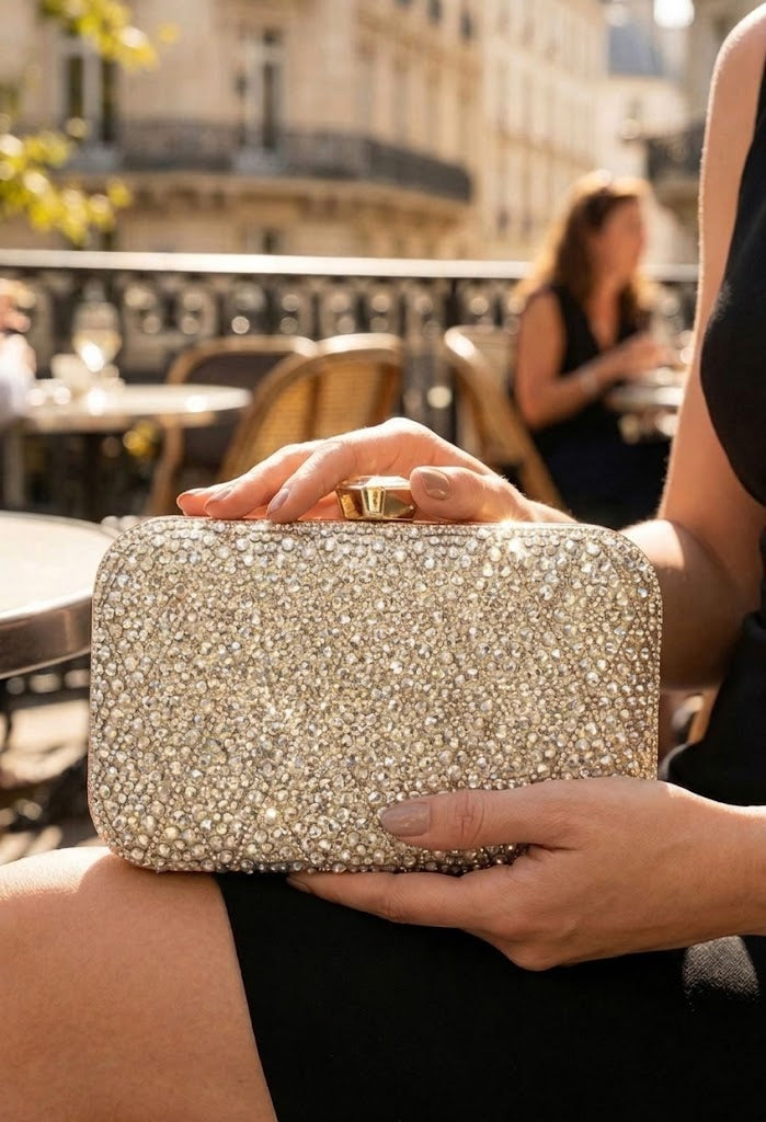 Diamante Drop Clutch Bag