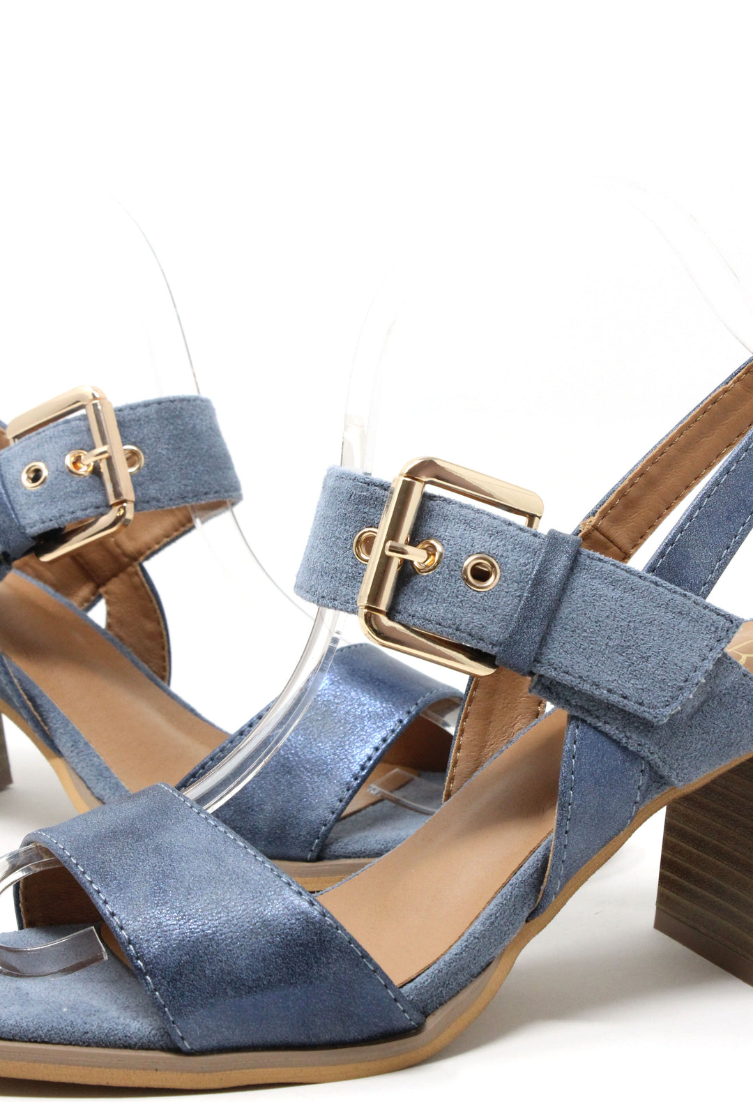 Shimmer Double Strap Heel