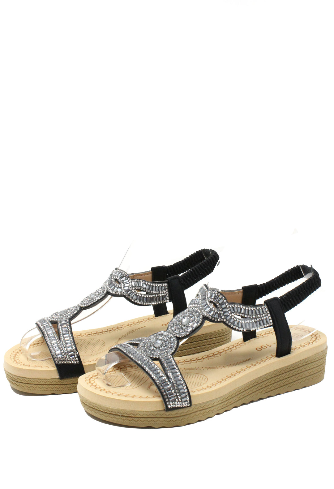 Diamante Mosaic Wedge Sandal