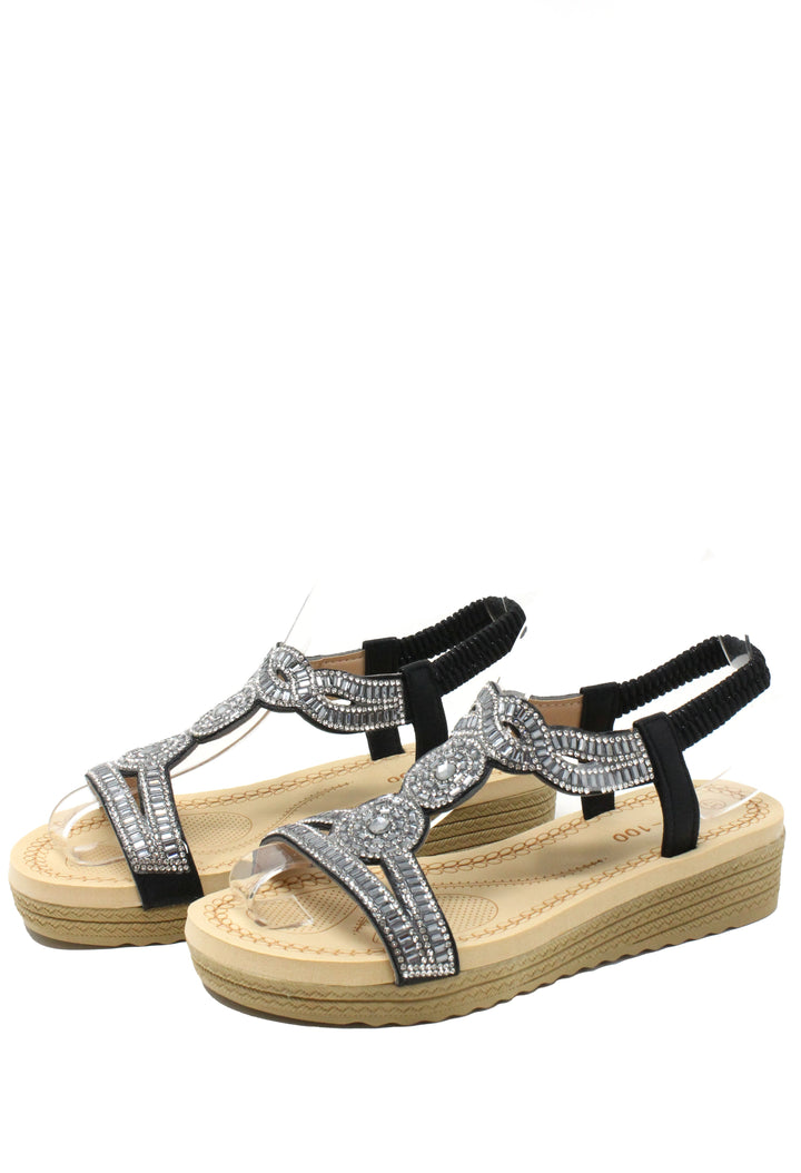 Diamante Mosaic Wedge Sandal