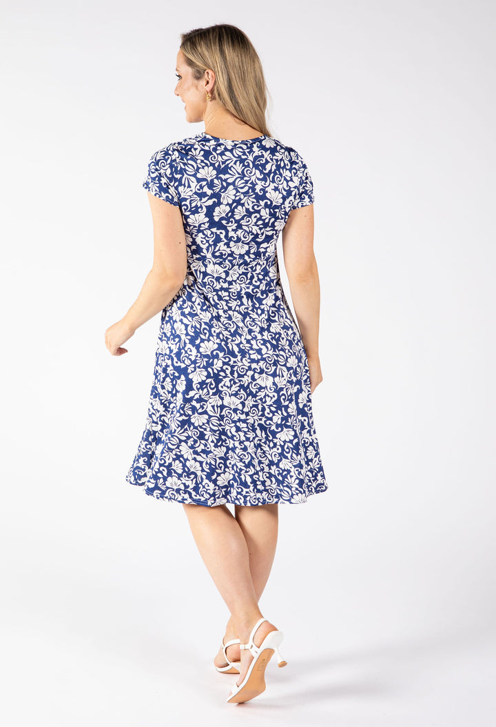 Tempo Floral Print V-Neck Dress