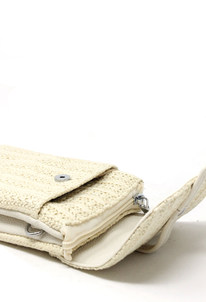 Straw Striped Crossbody Bag