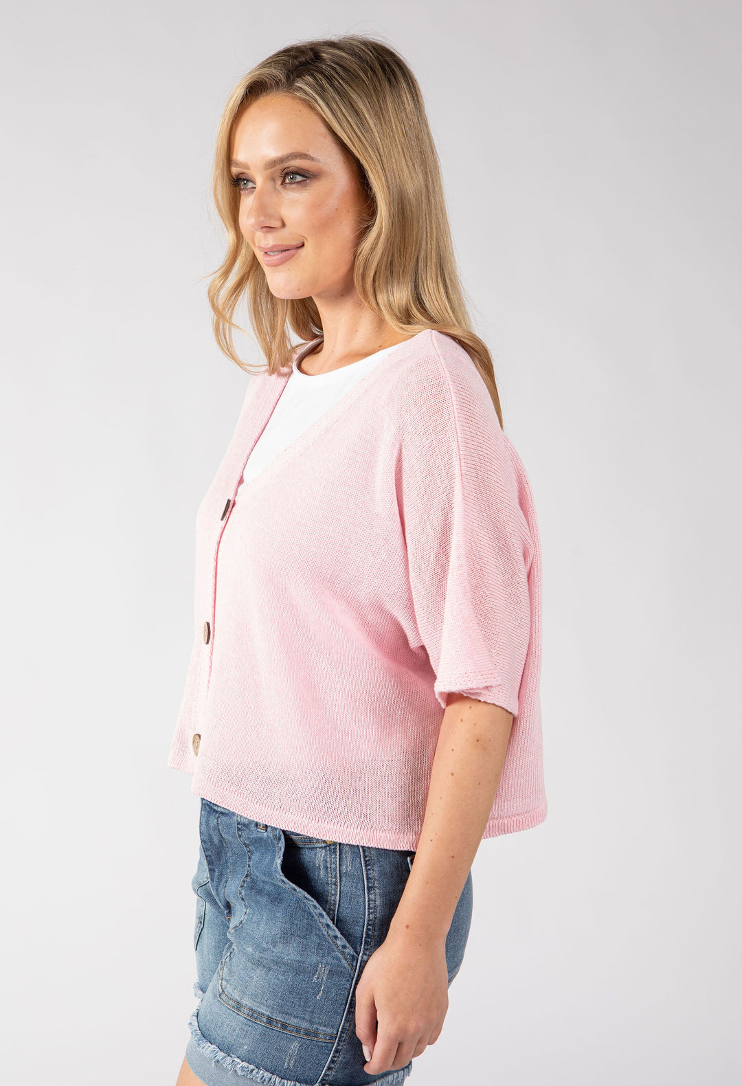 Cropped Knit Cardigan