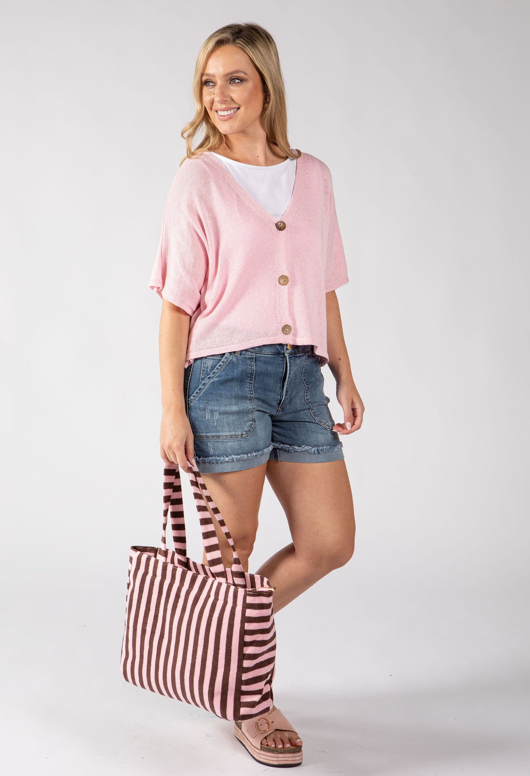 Cropped Knit Cardigan