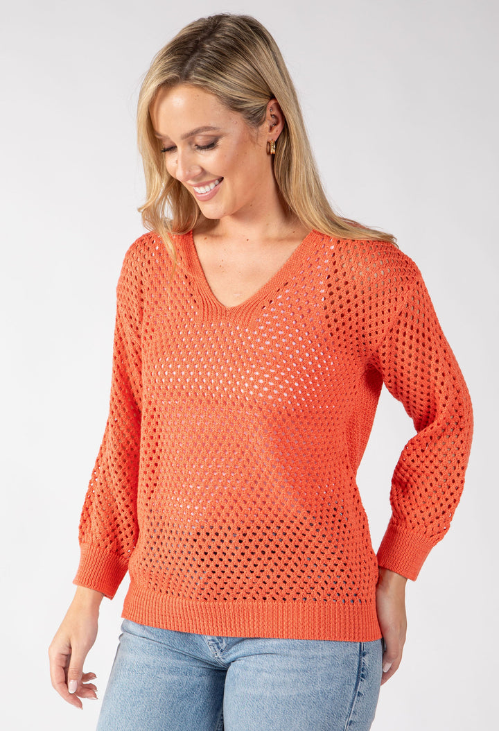 Solene Crochet Knit Jumper