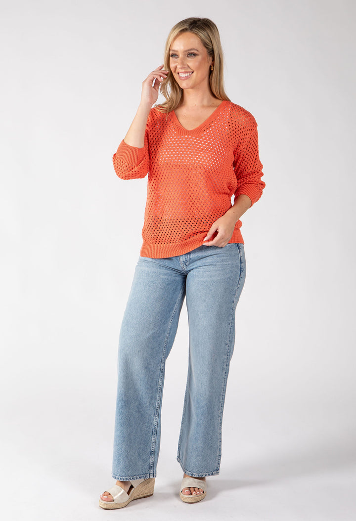 Solene Crochet Knit Jumper