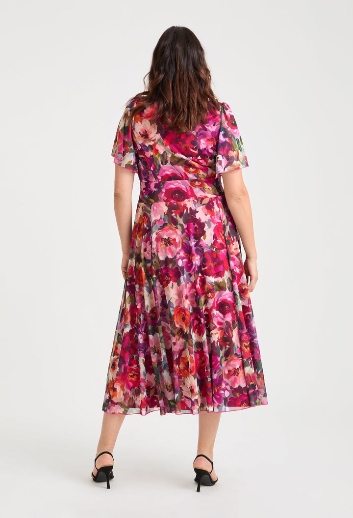 Liz Bolero Wrap Bodice Curve+ Midi Dress