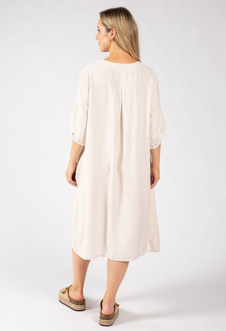 Linen Look Relaxed Dress