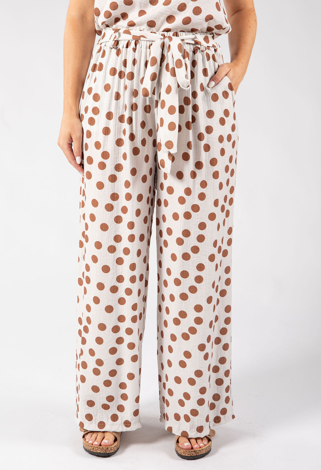 Wide Leg Polka Dot Trousers