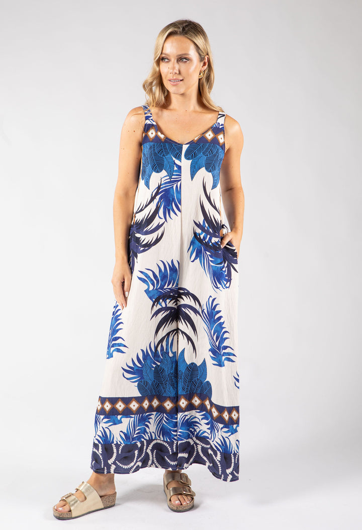 Palm Print Jumpsuit