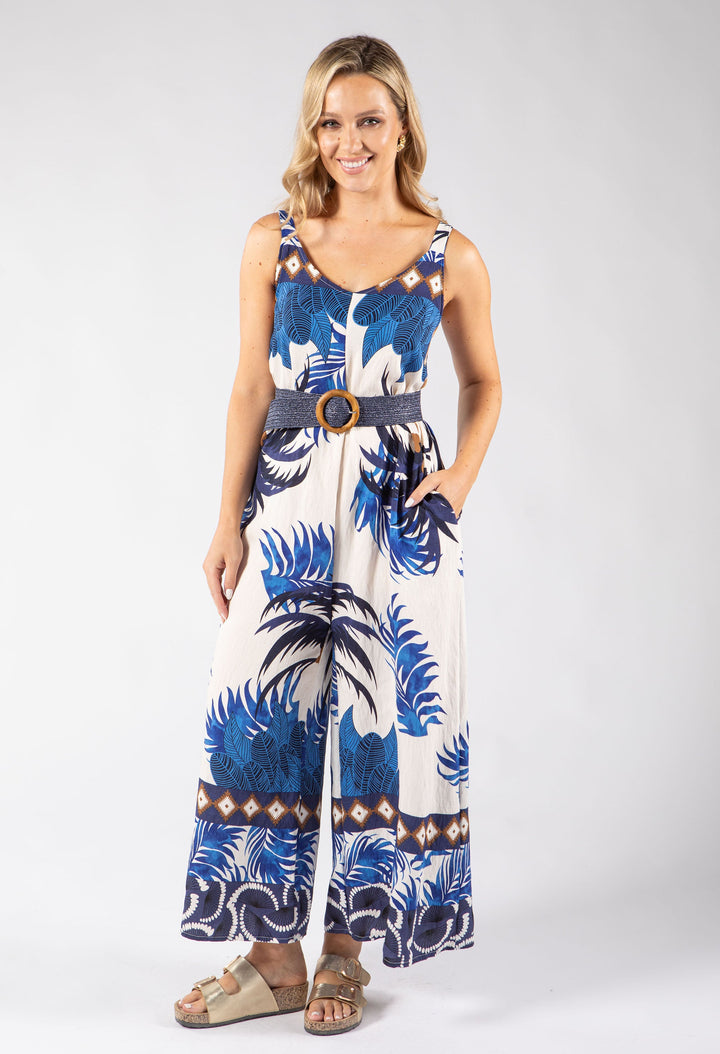 Palm Print Jumpsuit