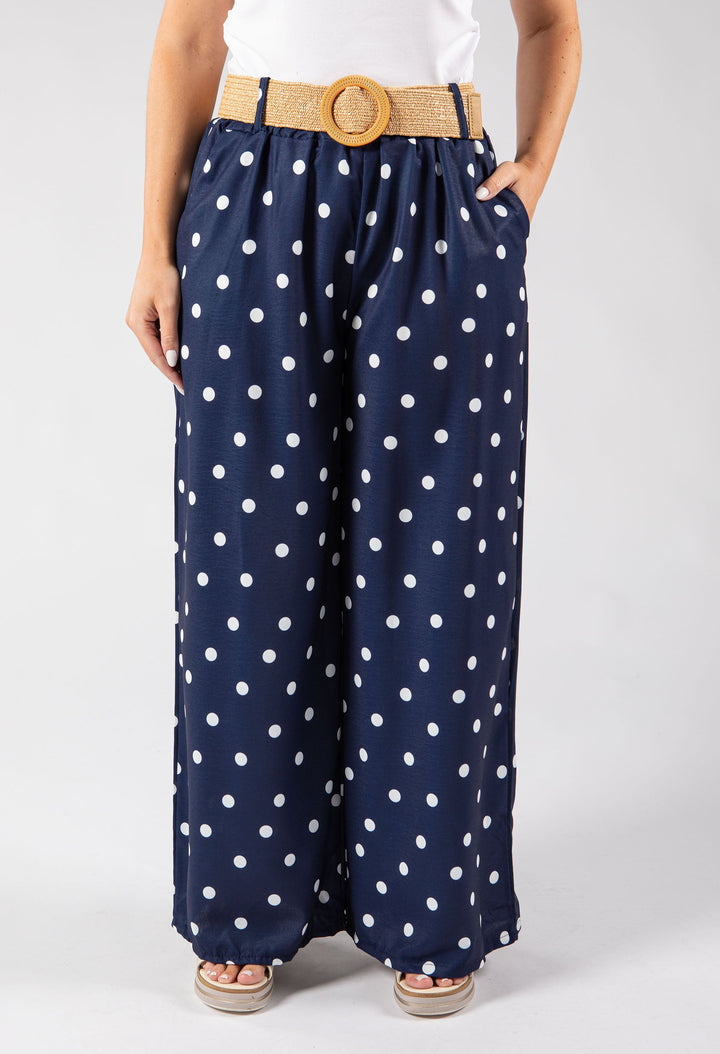 Belted Polka Dot Trousers