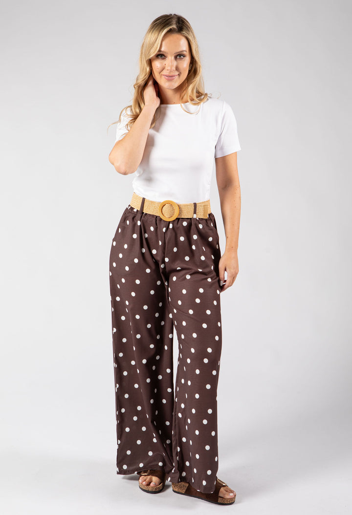 Belted Polka Dot Trousers