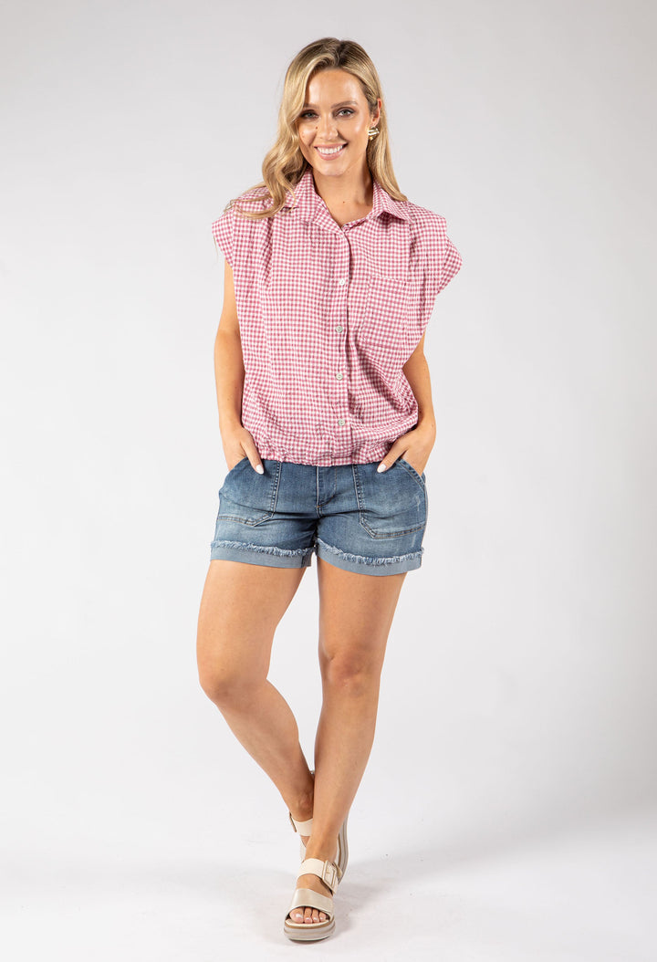 Gingham Cropped Shirt