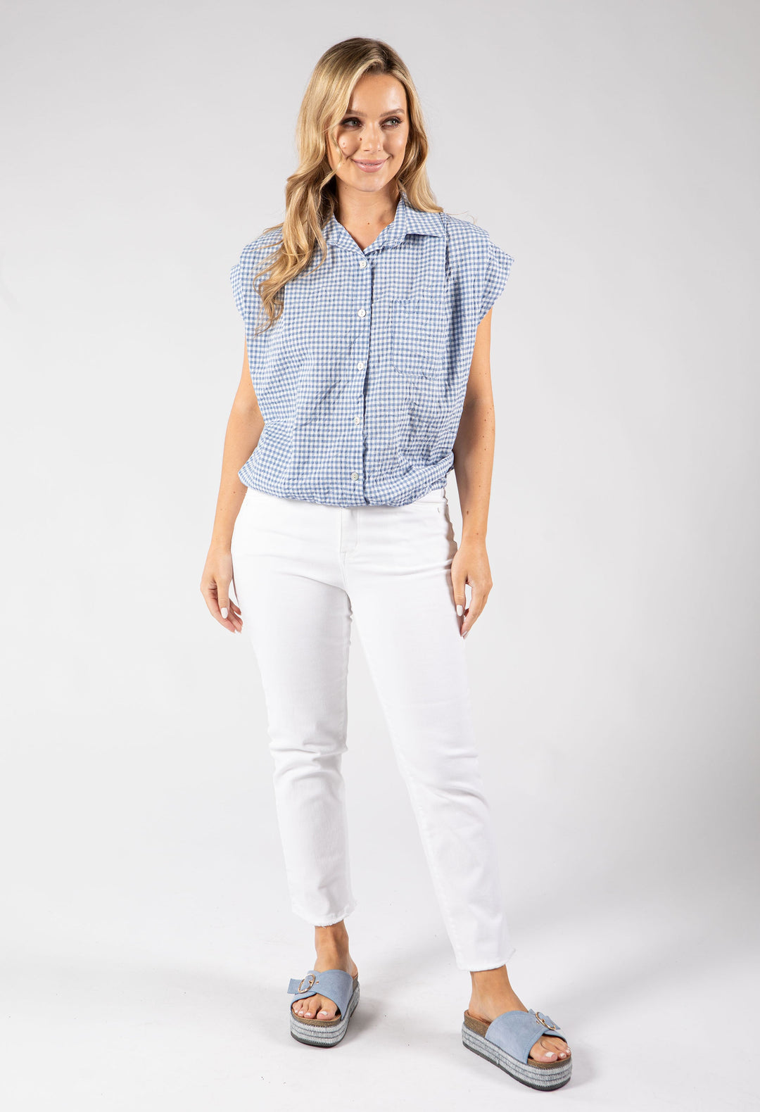 Gingham Cropped Shirt