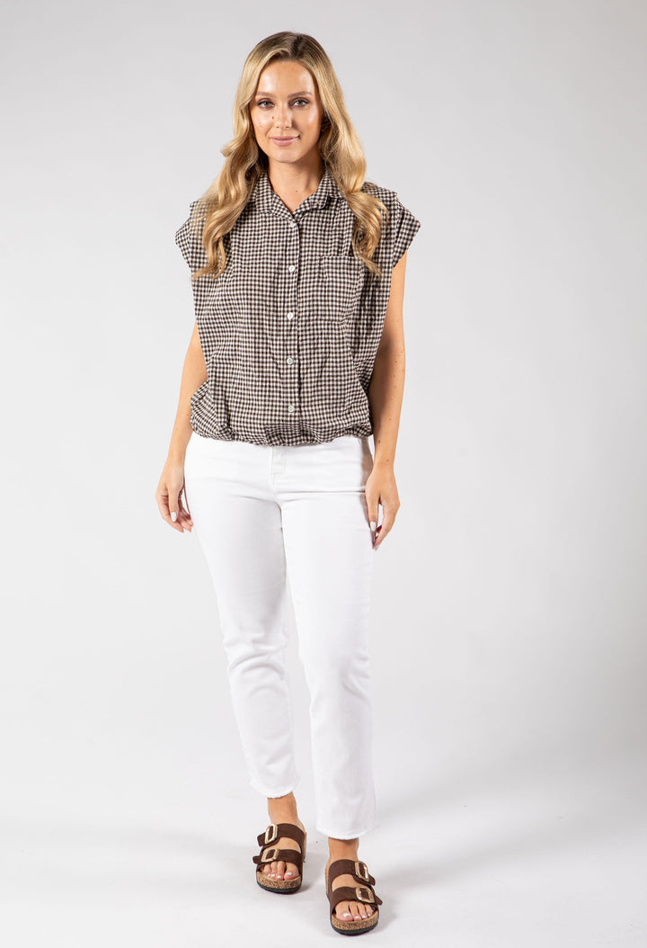 Gingham Cropped Shirt