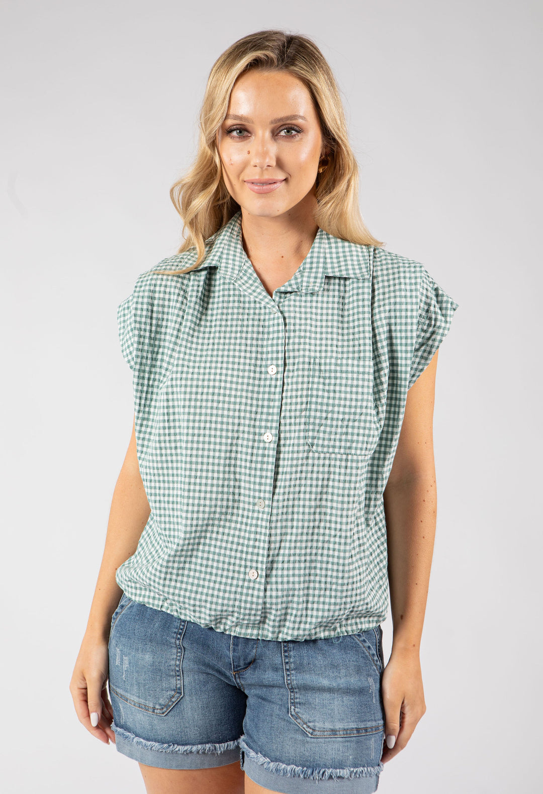 Gingham Cropped Shirt