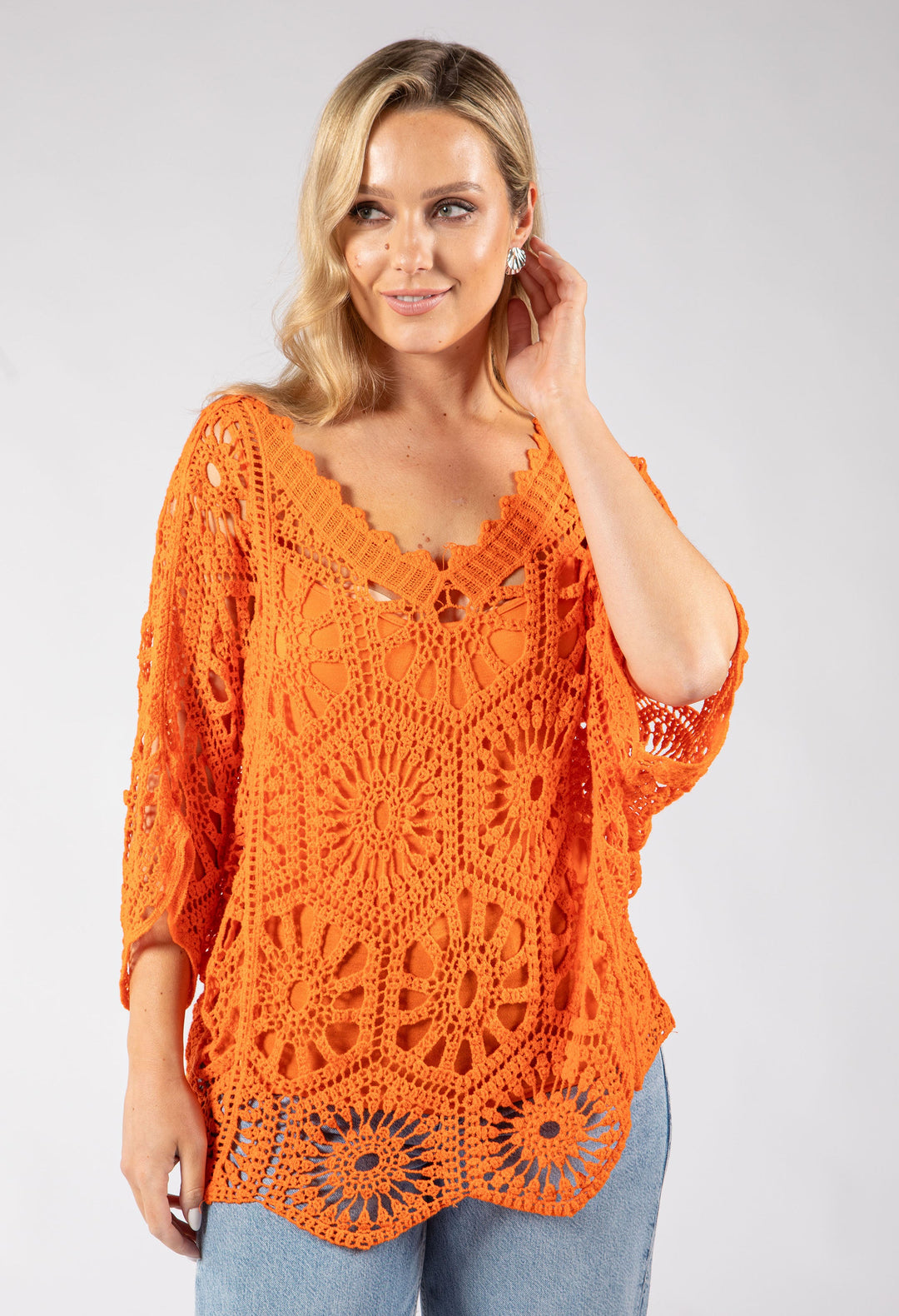 Crochet Knit Top