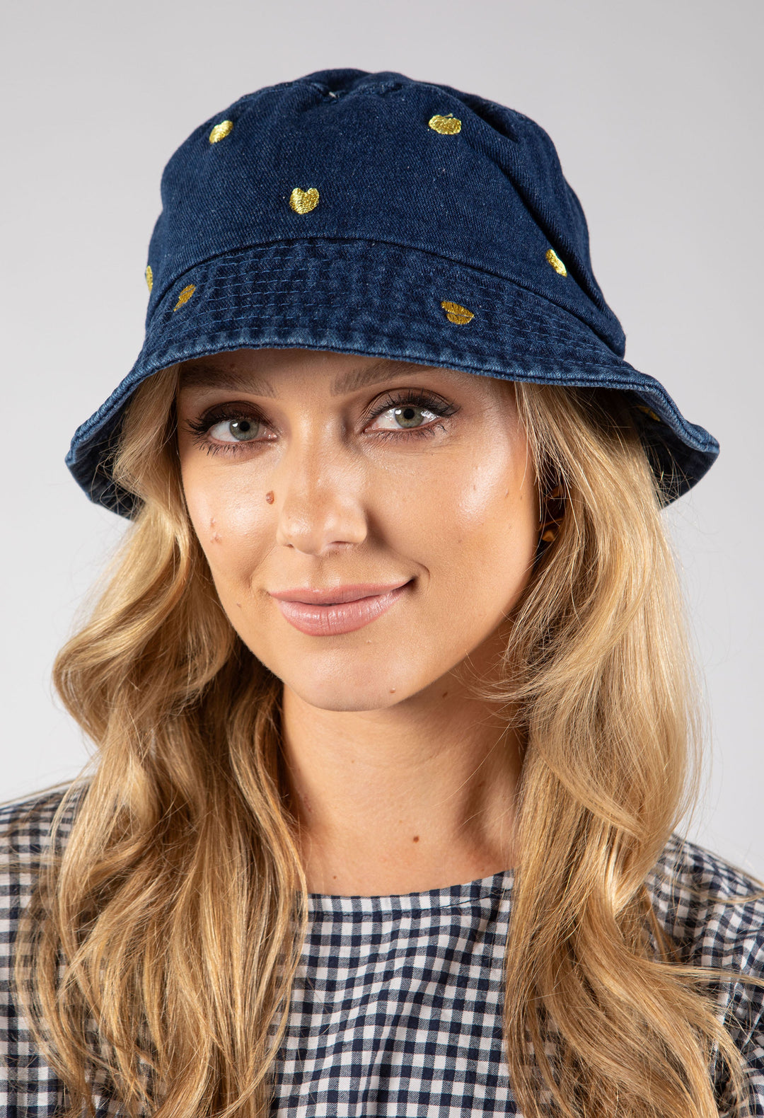 Heart Embroidered Bucket Hat
