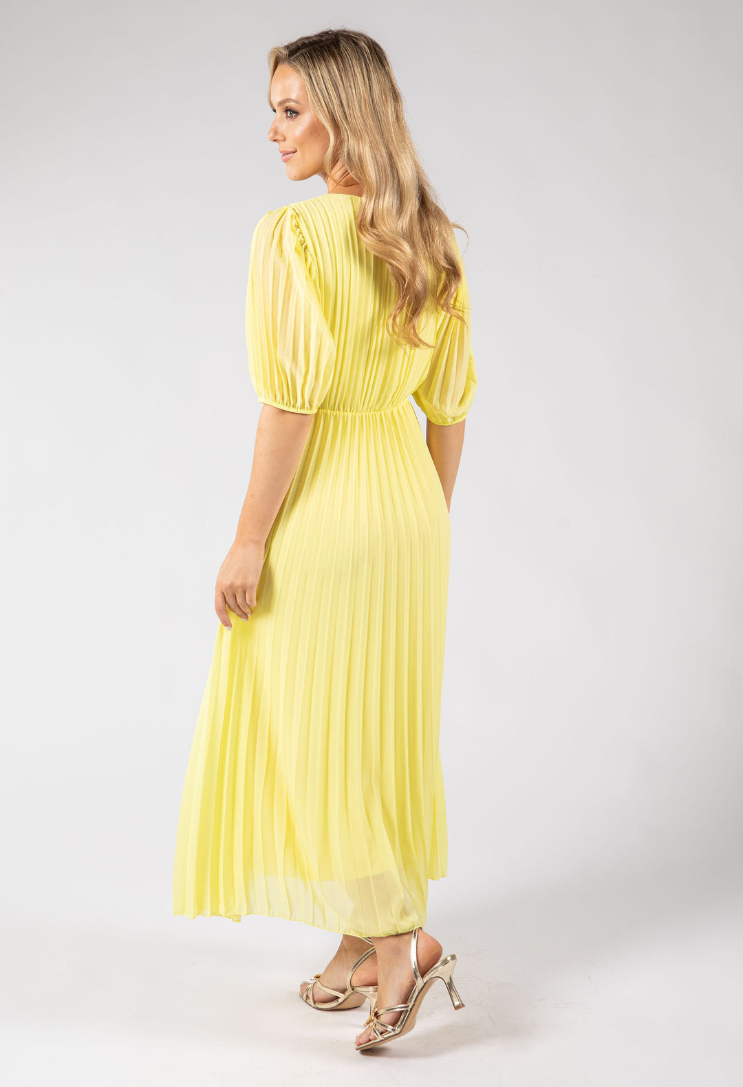 Front Knot Plisse Pleated Dress