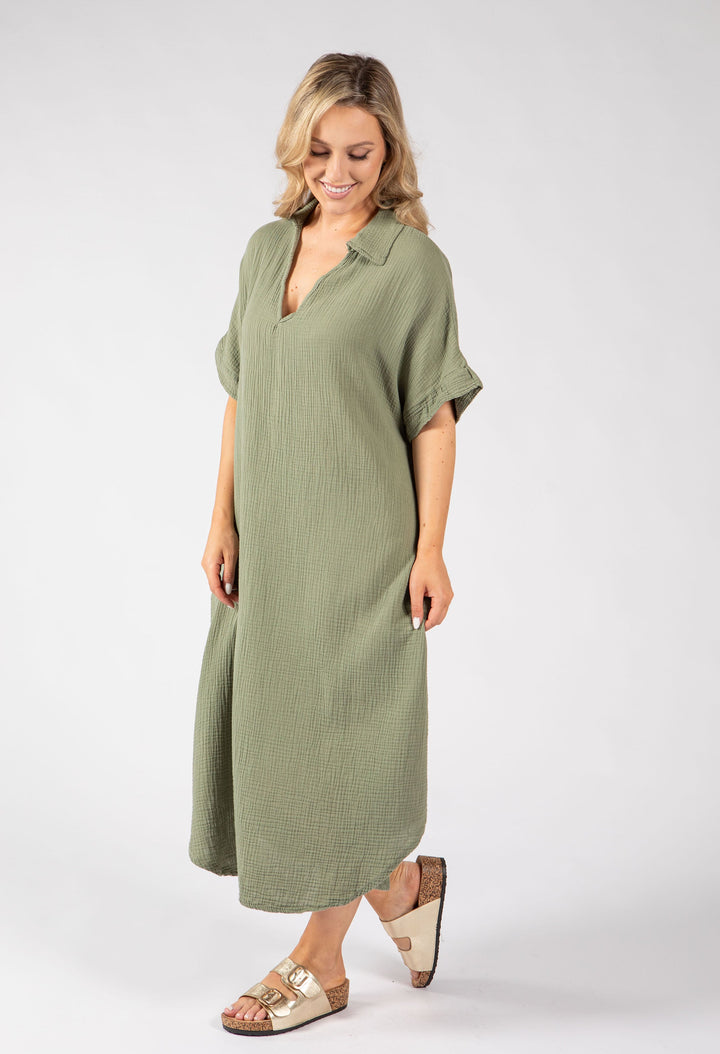 Linen Look Summer Dress