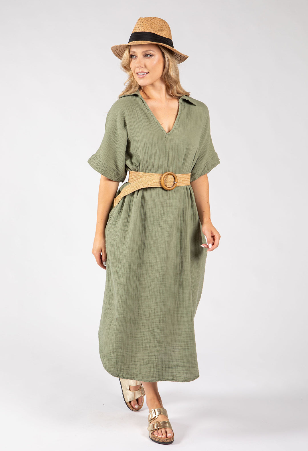 Linen Look Summer Dress