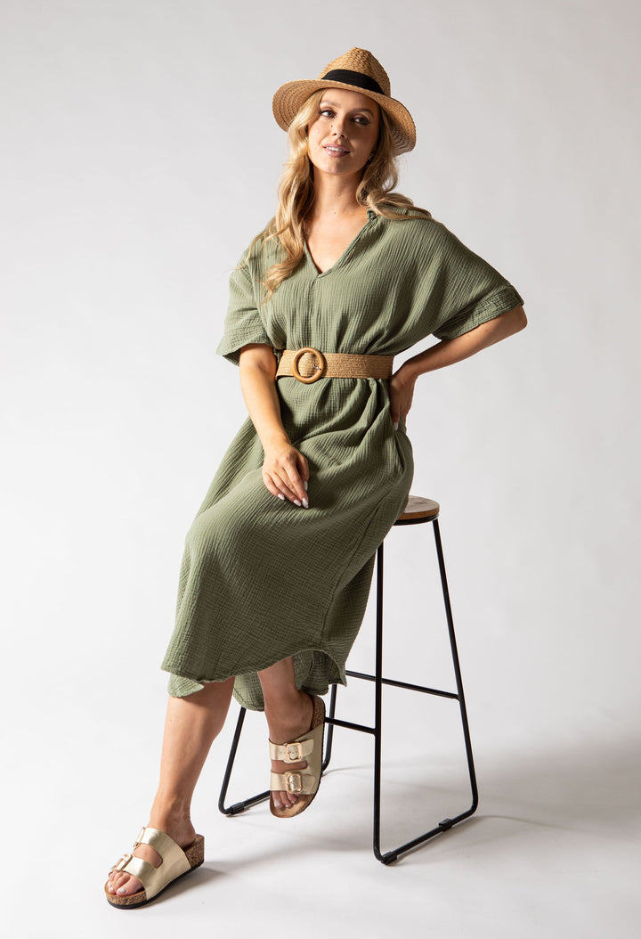 Linen Look Summer Dress