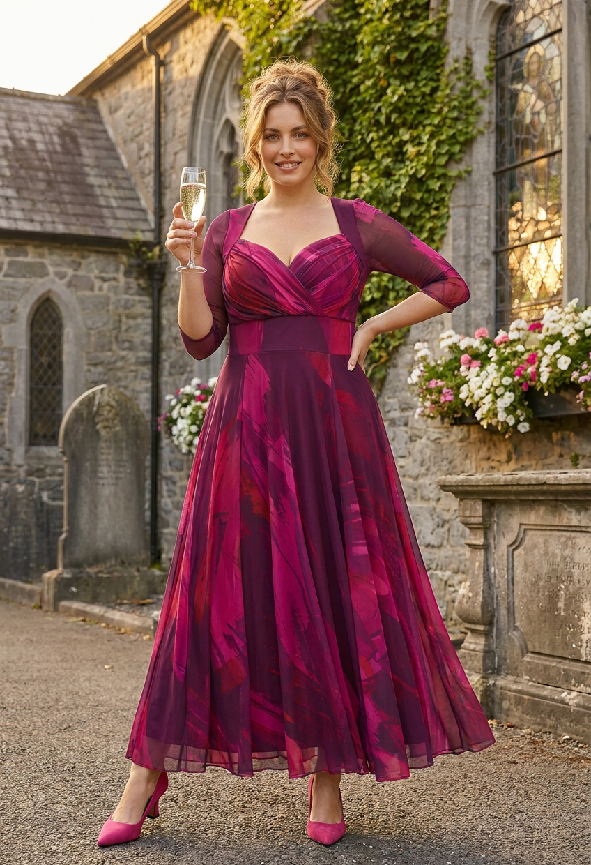 Elisabeth Bolero Wrap Curve+ Maxi Dress