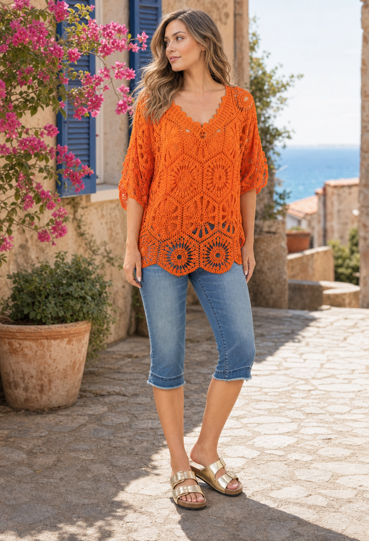 Crochet Knit Top
