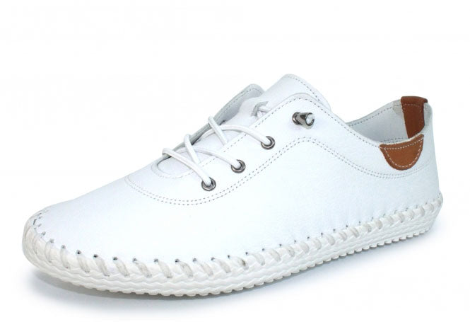 St Ives Leather Plimsoll