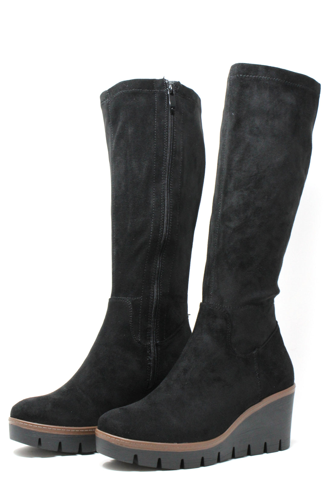 Microfibre Wedged Long Boot