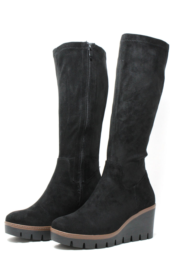 Microfibre Wedged Long Boot