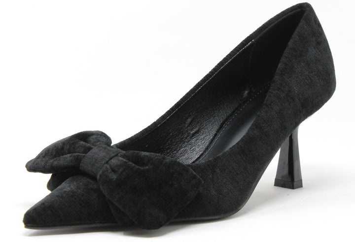 Velvet Bow Heel
