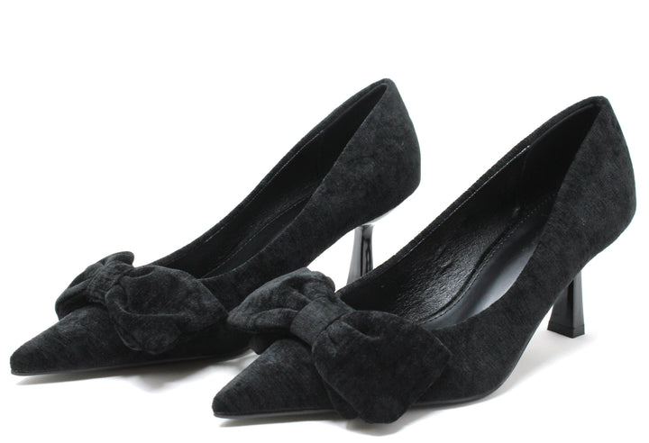 Velvet Bow Heel