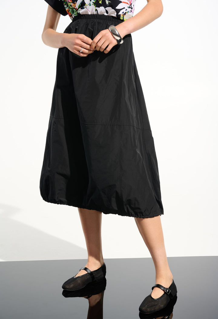 High-waist A-line Midi Skirt