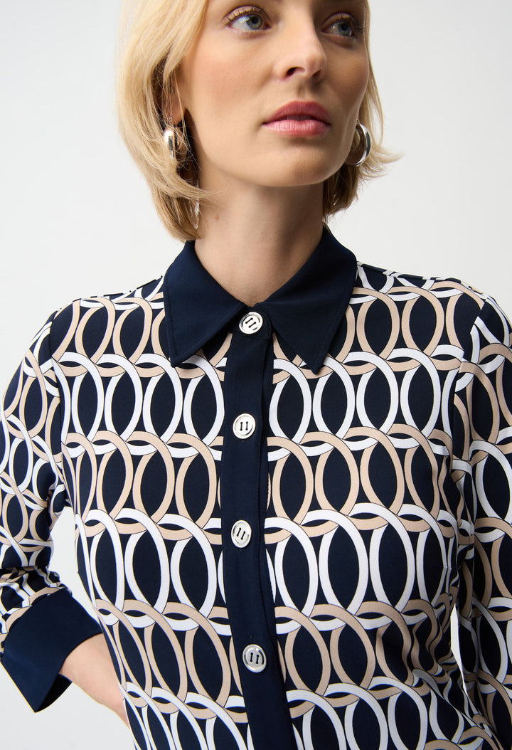 Geometric Shirt Dress