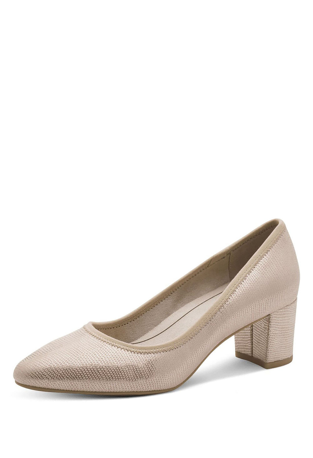 Metallic Block Heel