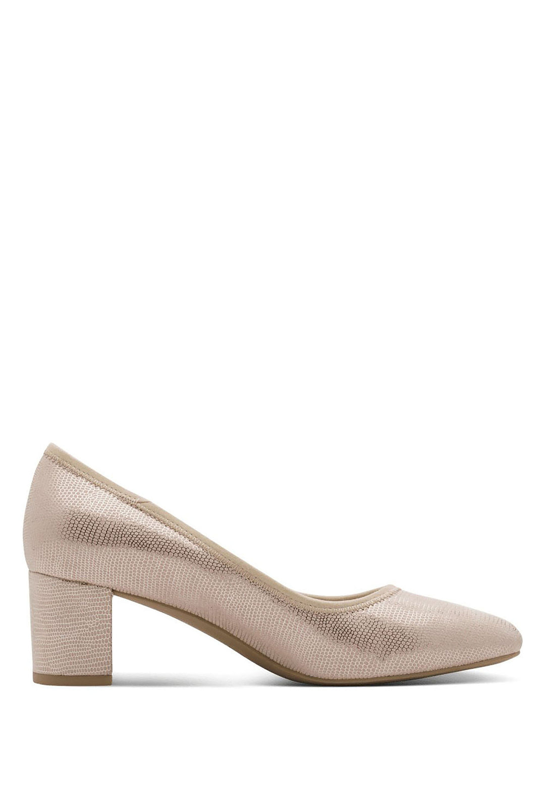 Metallic Block Heel