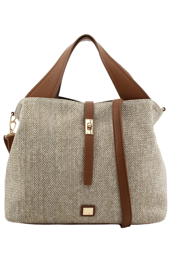 Straw Look Shopper Bag