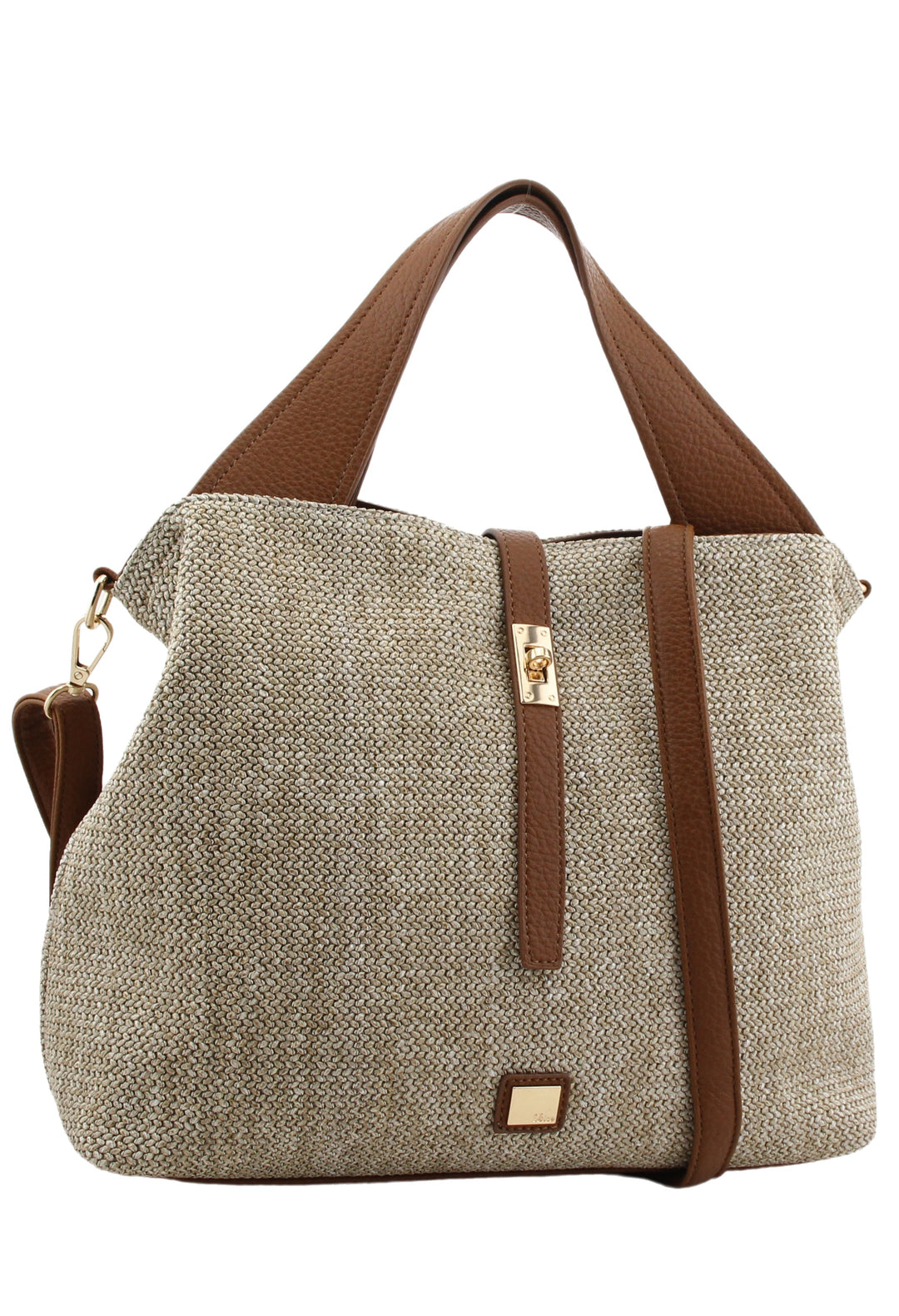 Straw Look Shopper Bag