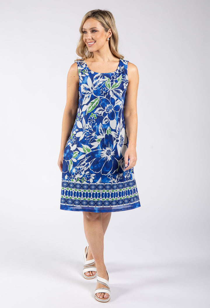 Tropical Blossom Mesh Dress